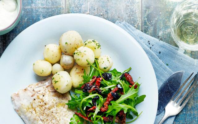 Zeewolf met parmezaancrème