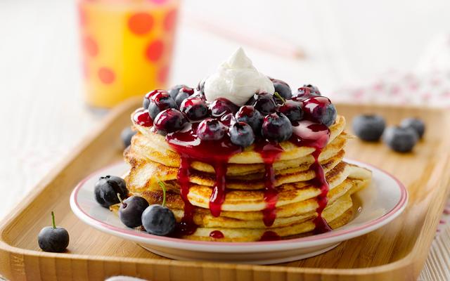 American pancakes met bosbessen