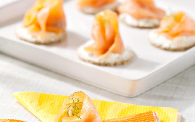 Gerookte zalm met dillecrème