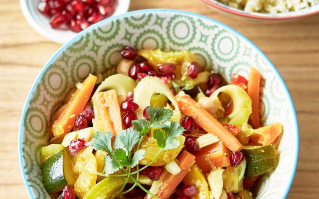 Vegetarische couscous met gekonfijte citroen