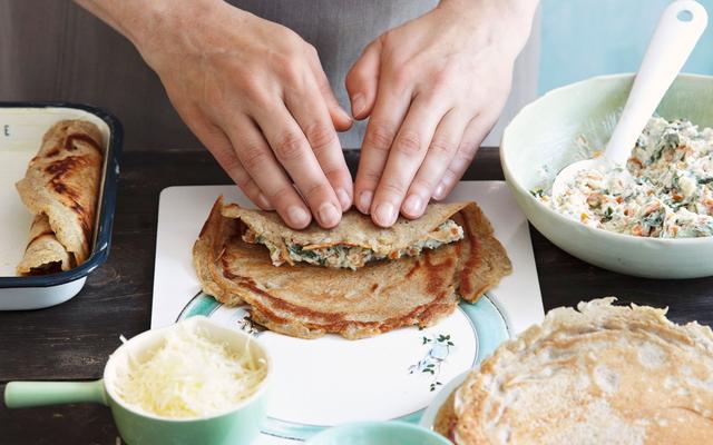 Boekweitpannenkoeken met ricottacrème