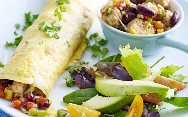 Mexicaanse quorn-omelet