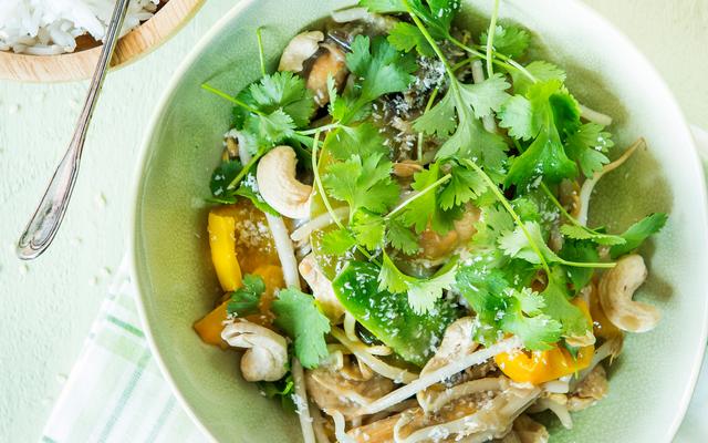 Thaise curry met kip en kokos