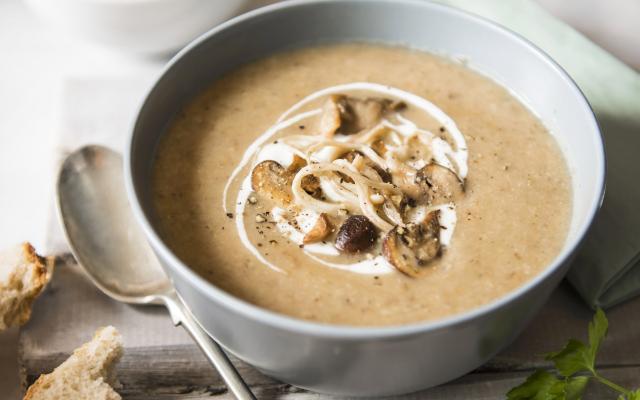 Potage de champignons de paris sale