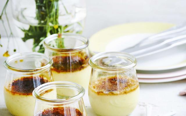 Crème brûlée met honing