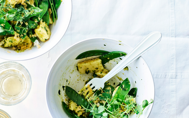 Verse gnocchi met dragonpesto en gesauteerde sluimerwtjes