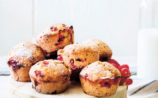 Muffins au cottage cheese et fruits rouges