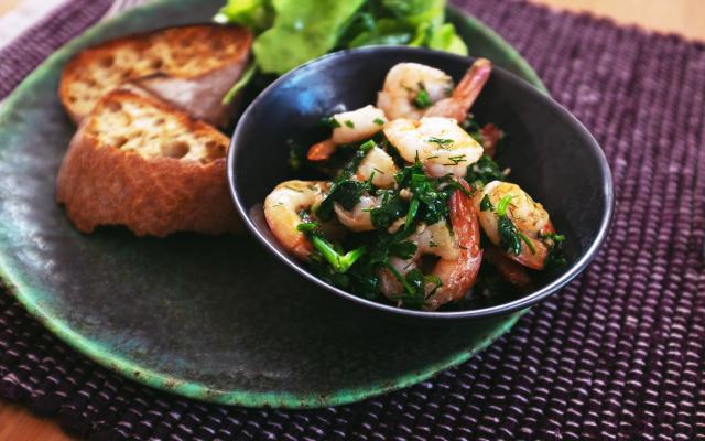 Scampi’s met knoflook en peterselie