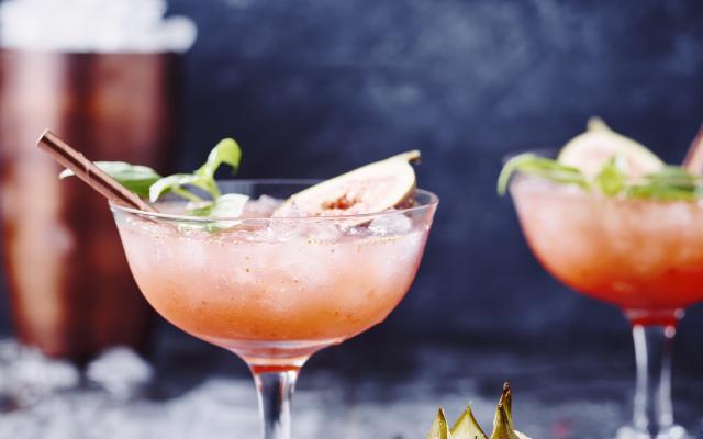Pink fig cocktail