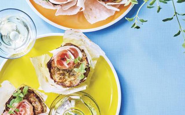 Aardappelhoopjes met gruyère en gerookte ham
