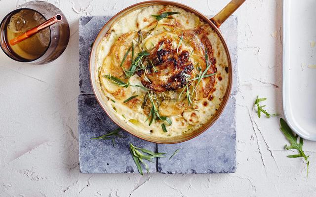 Witloofgratin met dragon en comtékaas