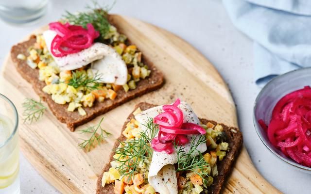 Smørrebrød met haring