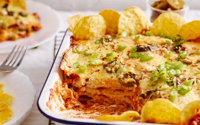 Mexicaanse lasagne met maïswraps