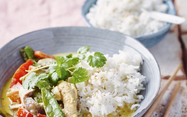 Thaise kipcurry met rijst