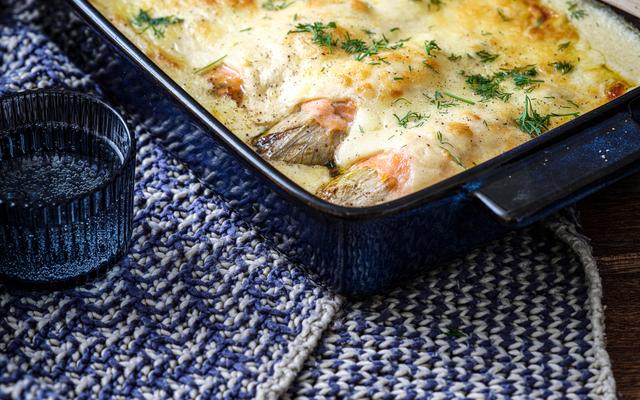 Witloofrolletjes met gerookte zalm en ovenrösti