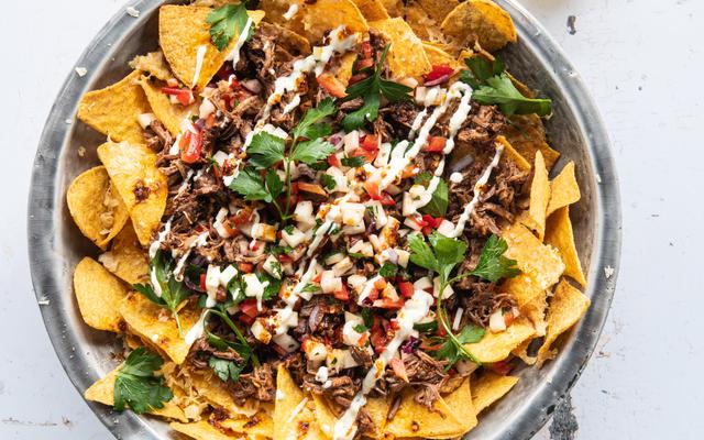 Nacho’s met ragù en groentesalsa