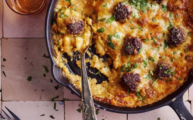 Pestopuree met mozzarellakorstje