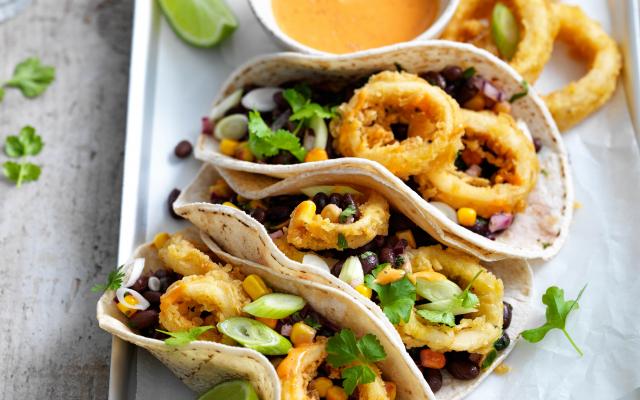 Tacos aux calamars frits