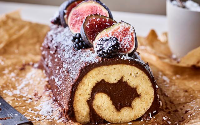 Kerststronk met chocolade-cashewcrème