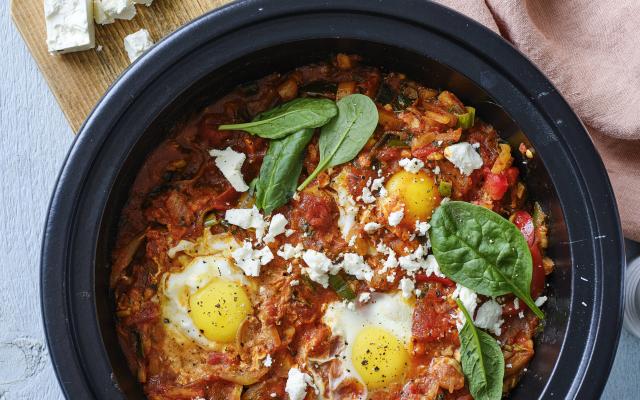 Shakshuka met pitabrood