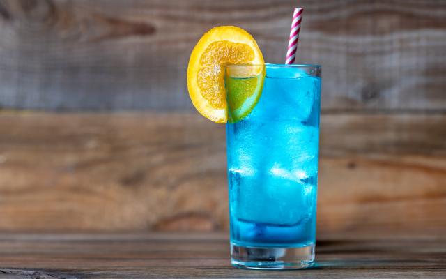 Blue lagoon cocktail