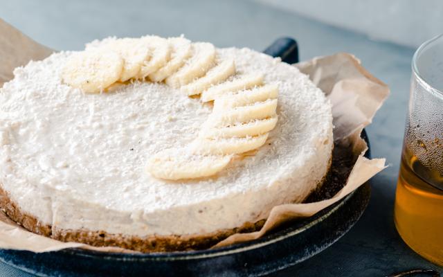 No bake banaan-cream cheese pie