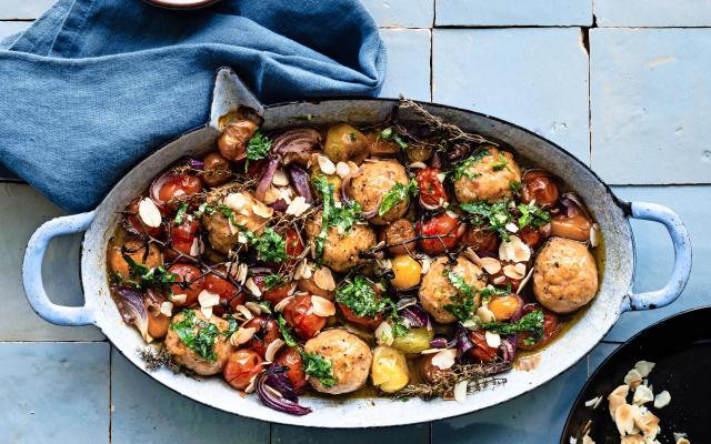 Cocotte aux boulettes de poulet