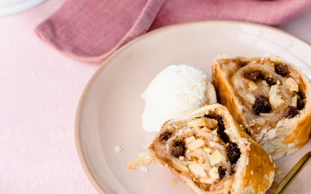 Apfelstrudel met ijs