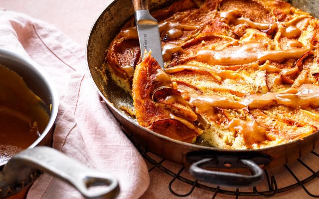 Clafoutis van appel en kaneelkaramel