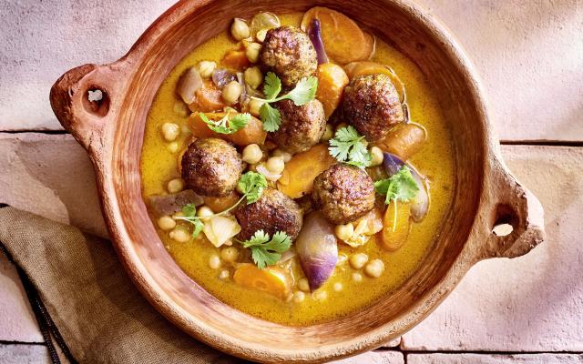 Curry de carottes aux boulettes