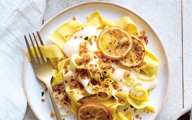 Pappardelles crémeuses aux citrons confits