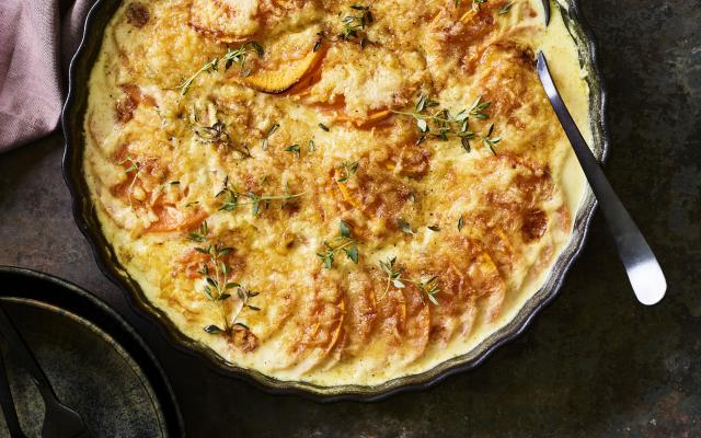 Gratin van zoete aardappel