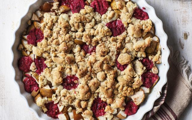 Frambozen-perencrumble met kaneel