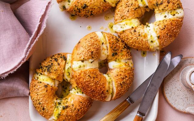 Bagels met geitenkaas