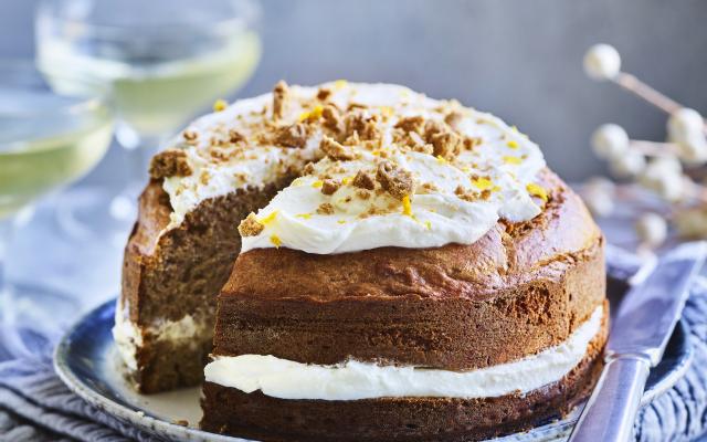 Gâteau au spéculoos, nappage à l'orange