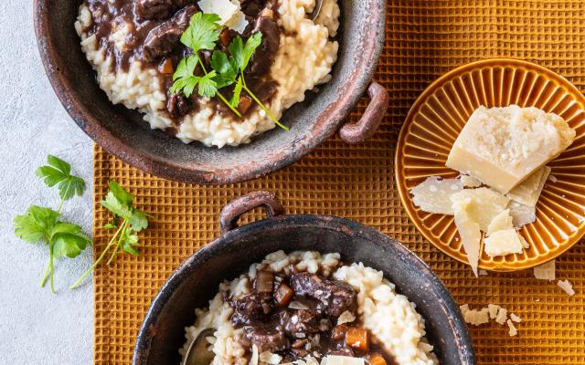 Lamsragù met risotto