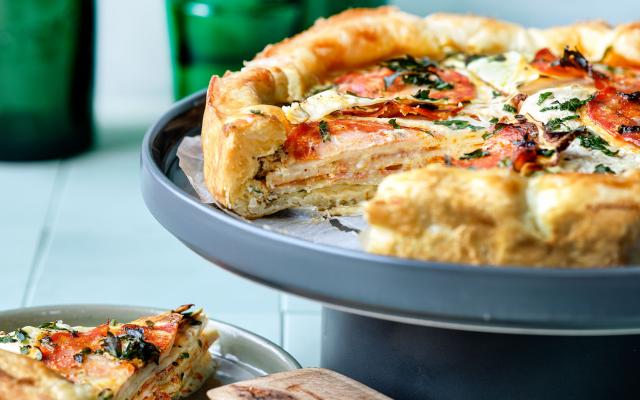 Quiche au céleri-rave et chorizo