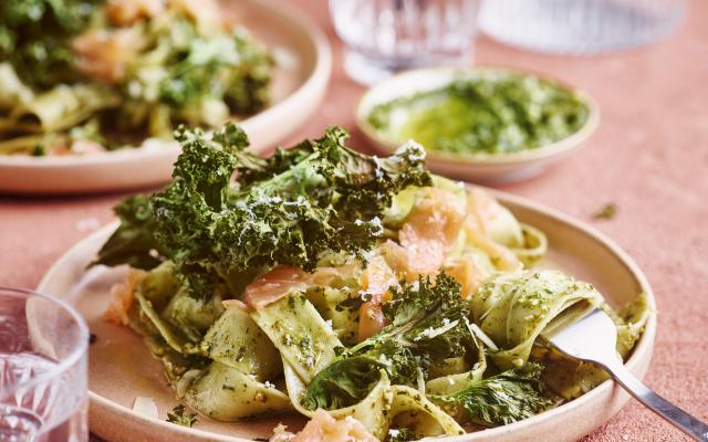 Pappardelle met boerenkoolpesto