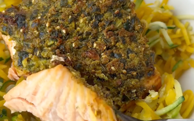 Zalm met kruidenkorst uit de airfryer