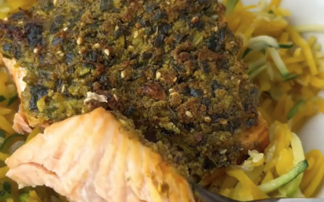 Zalm met kruidenkorst uit de airfryer