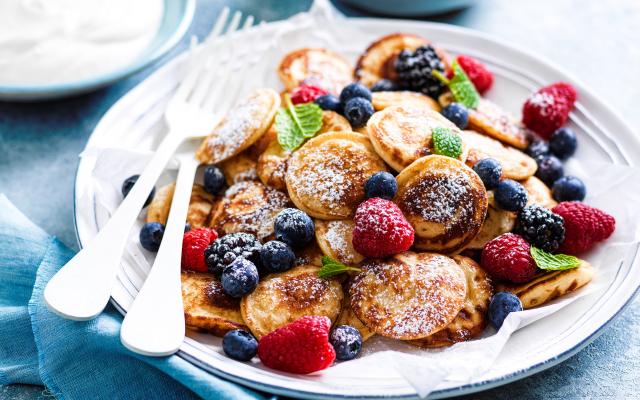 Minipancakes aux fruits