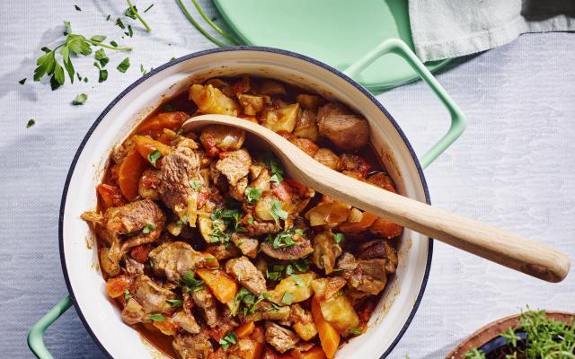 Cocotte de légumes et filet de dinde