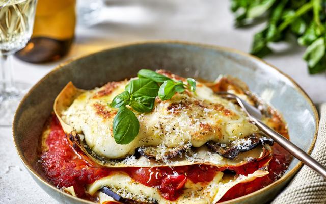 Lasagne ouverte aux aubergines