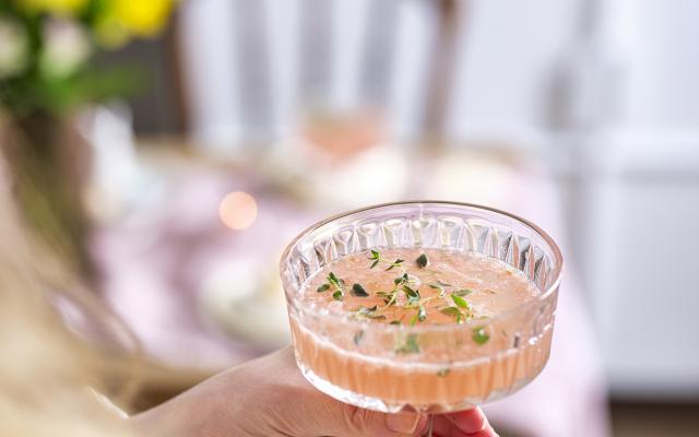 Mimosa met pompelmoes en citroentijm