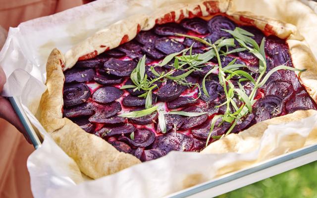 Galette chèvre et betterave