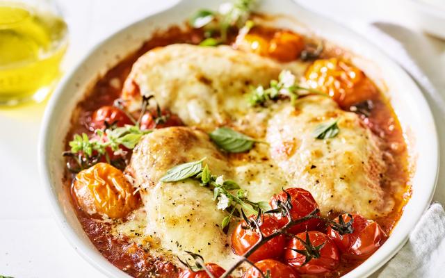 Kip caprese met kerstomaatjes