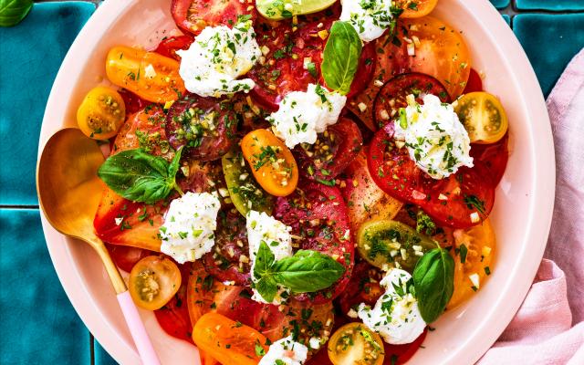 Tomatensalade met ricotta en gremolata