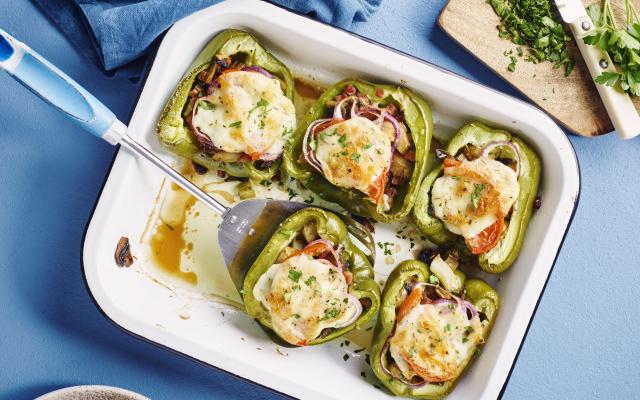 Poivrons farcis au jambon