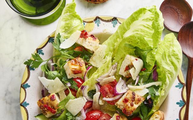 Panzanellasalade met focaccia