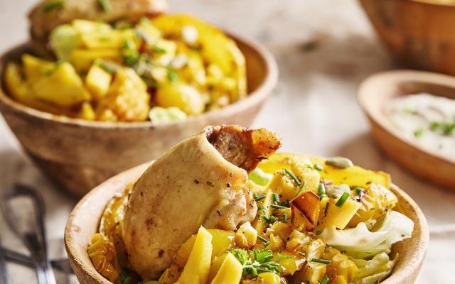 Indian summer-salade met kippendijfilets
